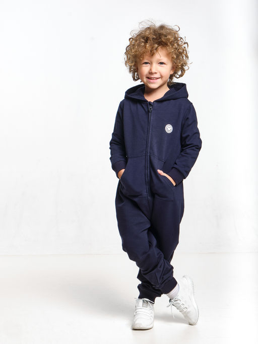 Комбинезон из футера для мальчика UD 7038 т.синий - Mini maxi фото 3