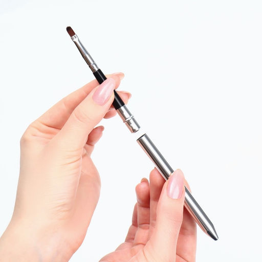 Цена за 2 шт. Кисть для макияжа, компактная, 17.5 см, чёрная, серебристая