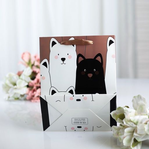 Цена за 11 шт. Пакет ламинированный "Котики", люкс, 10 х 18 х 23 см