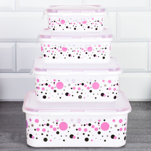 Салатник прямоугольный 5 штук с крышками/ ZH-049 /уп 48/ - Галеонтрейд фото 3