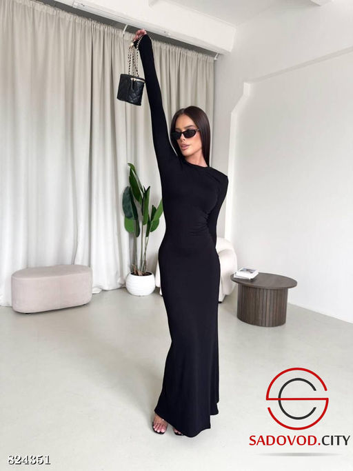 Платье женское однотонное