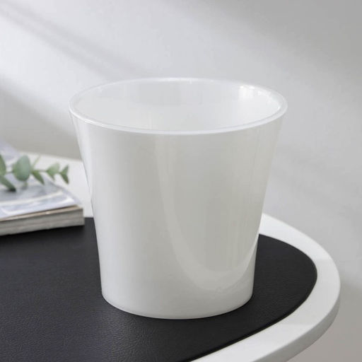 Кашпо для цветов со вставкой «Арте», 1.2 л, цвет жемчуг-прозрачный