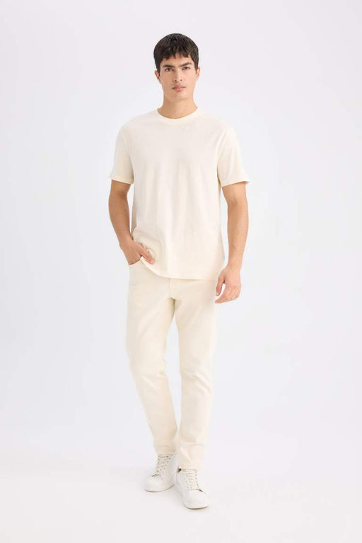 New Regular Fit Bisiklet Yaka Basic Duz K?sa Kollu Tisort - Defacto фото 3