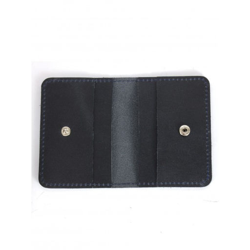 Обложка пропуск/карточка/проездной Croco-фк-1002 натуральная кожа синий пулл-ап (85) 263922  фото 3