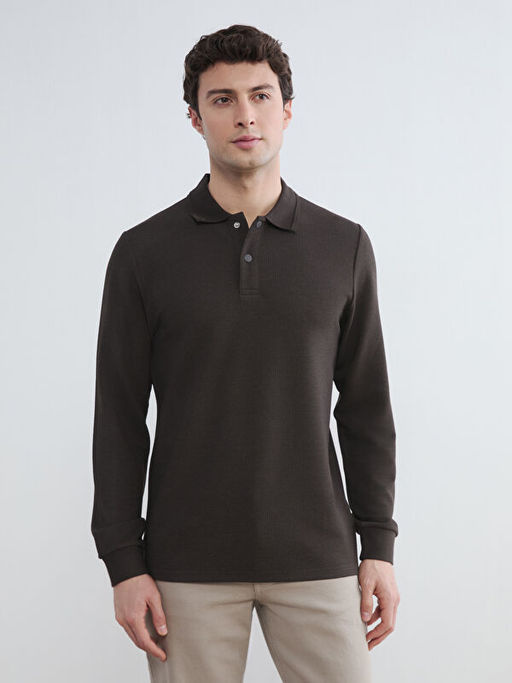 Polo Yaka Erkek Sweatshirt