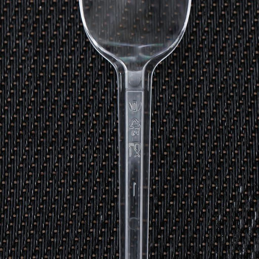 Цена за 100 шт. Одноразовая ложка чайная, 12.5 см, полипропилен, прозрачная