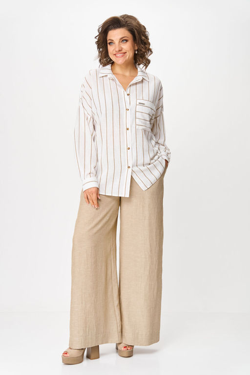 Костюм Michel Chic 1425 бежевый , белый