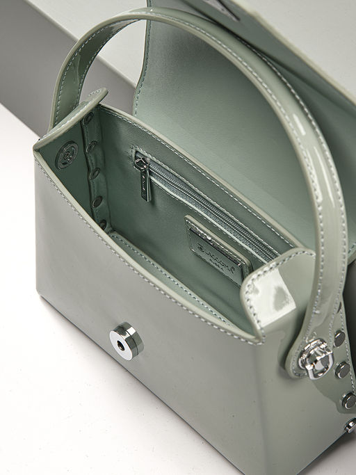 LACCOMA сумка Y2097-мятный натуральная кожа  фото 6