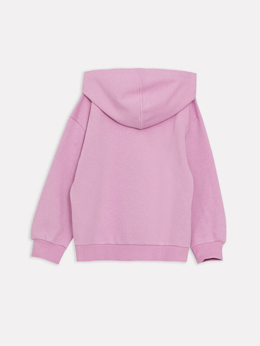 Bask?l? Uzun Kollu K?z ?ocuk Hoodie - Waikiki фото 2