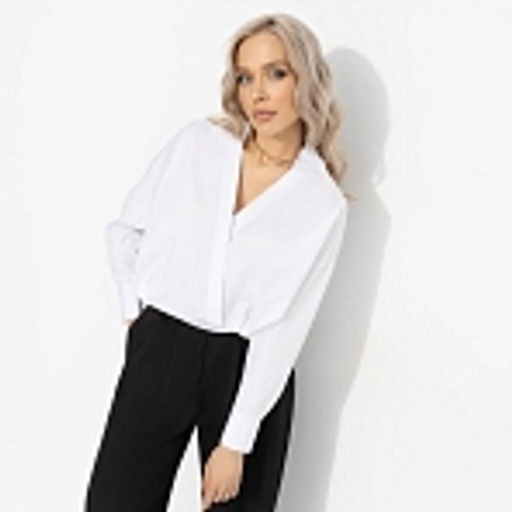 Рубашка хлопковая, На моих условиях (белая) - Charutti фото 16