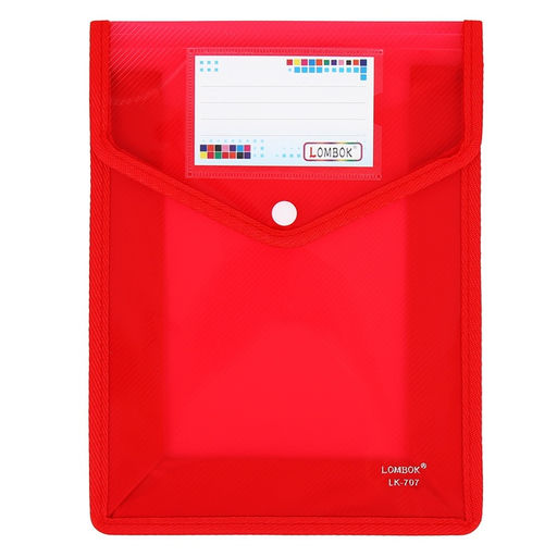 Папка-конверт на кнопке А5, 500 мкр, с расширением, вертикальная, карман для визиток, МИКС - Simaland фото 6