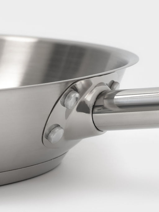 Сковорода Hanna Knövell, d=30 см, h=6 см, толщина стенки 0.6 мм, индукция, дно al+fe+al, нержавеющая сталь, серебристая