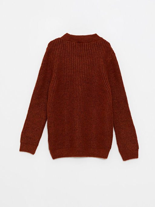 Bisiklet Yaka Basic Uzun Kollu Erkek ?ocuk Triko Kazak - Waikiki фото 2