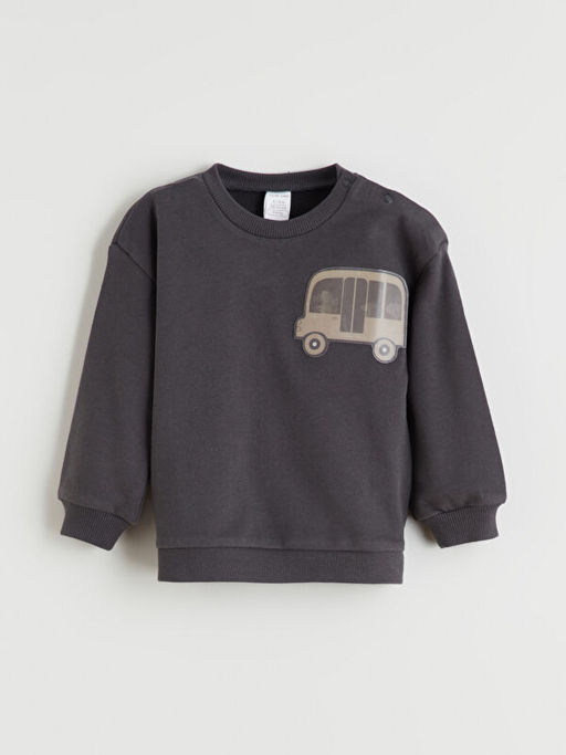 Bisiklet Yaka Erkek Bebek Sweatshirt ve E?ofman Alt 2li