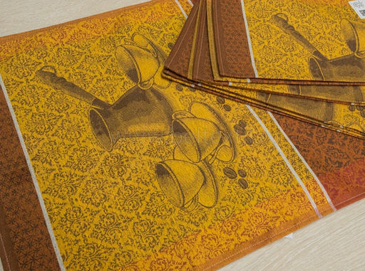 07с-39ЯК 50*70 Полотенце "Кофе с туркой" цв. желтый