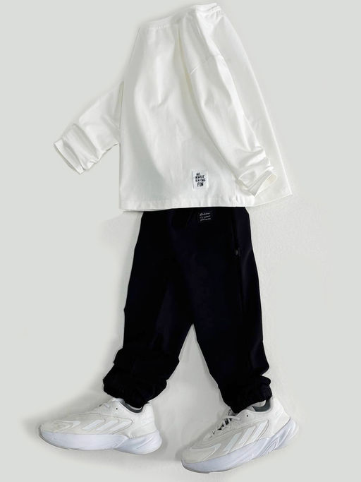 Спортивные штаны на резинке 22-0517 черный|зеленый - Mini maxi фото 20