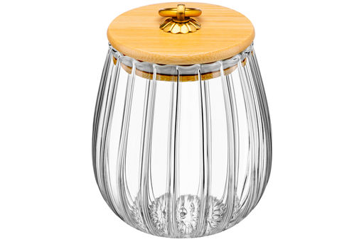 Банка стеклянная 650 мл 10,5*10,5*13 см с деревянной крышкой с силиконовым уплотнителем - Elan gallery фото 9