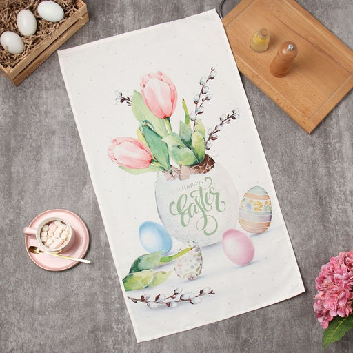 Полотенце Этель Счастливой Пасхи 40х73см, 100% хл, саржа 190 г/м2  фото 5