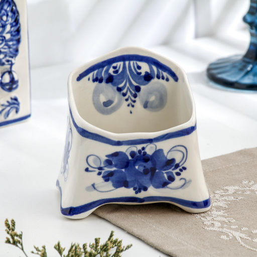 Подставка для губки кухонной, 6×9 см, гжель, фарфор