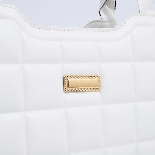 Сумка женская тоут на молнии, 25×10.5×19.5 см, белый