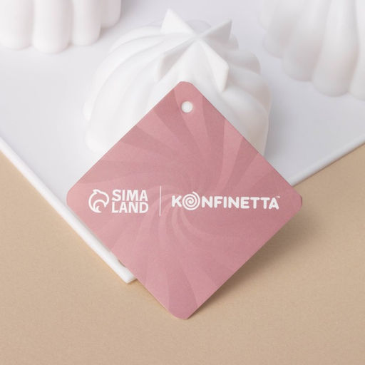 Форма для муссовых десертов и выпечки Доляна Взбитые сливки, 29?17?5 см, 6 ячеек (d=6,5 см), цвет белый  фото 6