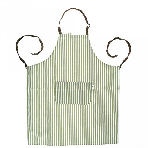 Фартук "Классический" 73х84см "Виши" полоса, с карманом, на завязках, рогожка, хлопок "Премиум" 186г/м2, на картоне, "Домашняя мода" (Россия)