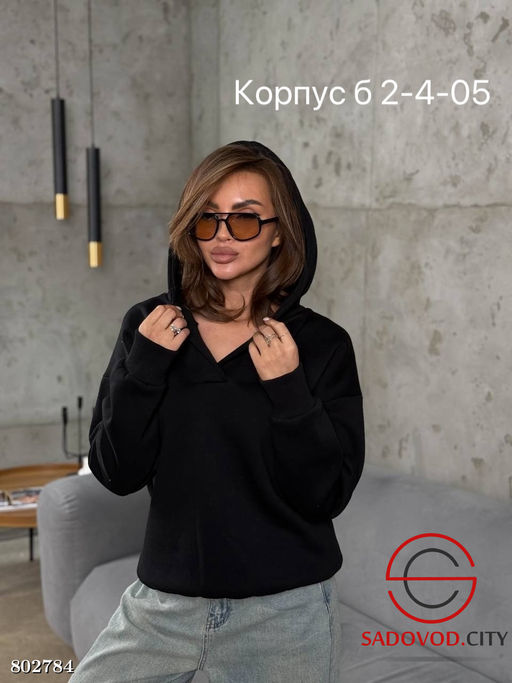 Худи женское оверсайз,трехнитка - Bruno фото 4
