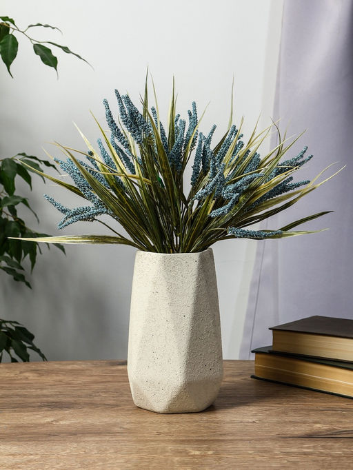 Ваза Бэрри, грани, 18.5?11 см, d=7.5 см, керамика, белая