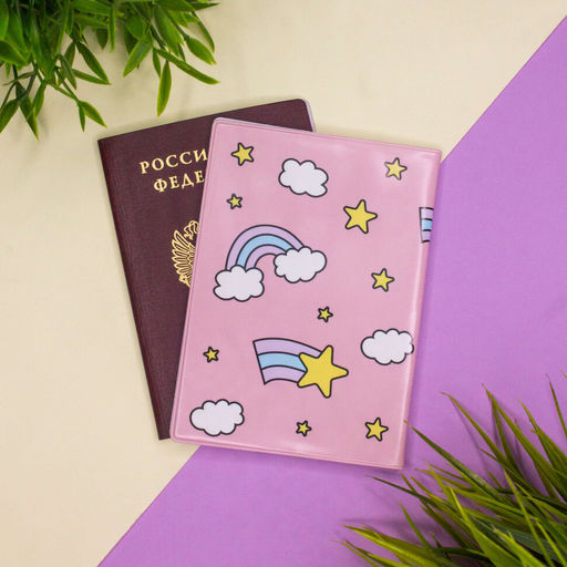 ОБЛОЖКА ДЛЯ ПАСПОРТА "Unicorn head", плотность 600 мкм