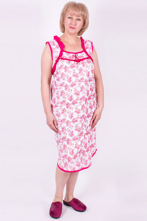 Арт. 6145 Ночная сорочка без рукав Цвет:ассорти - Калинка фото 2