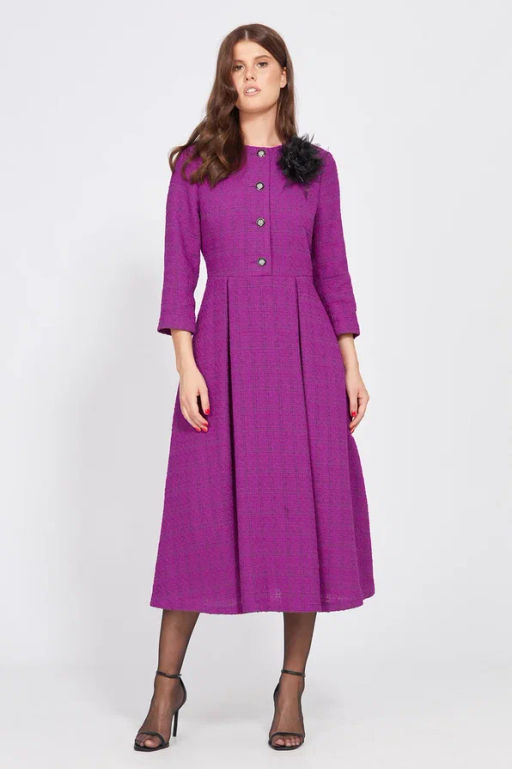 Платье твид 2495 фуксия - Eola фото 3