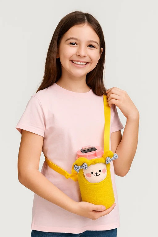 Футляр плюшевый для термоса "My fuzzy", yellow (17*10 см)