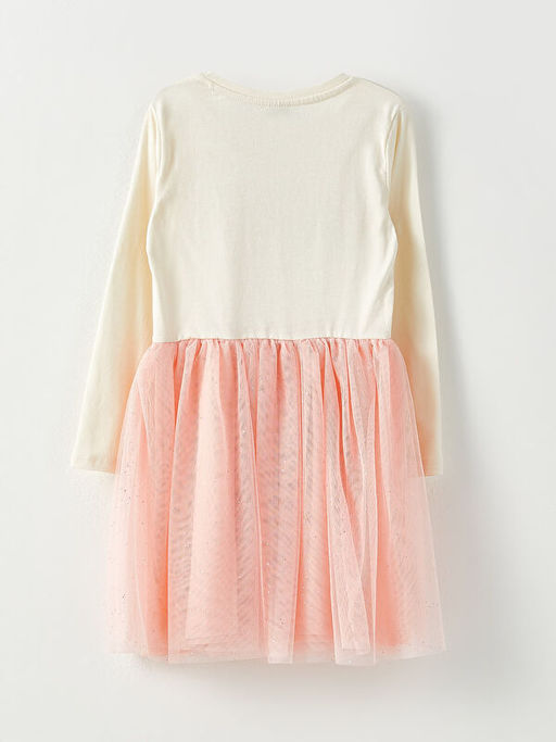 Bisiklet Yaka Pul ??lemeli Uzun Kollu K?z ?ocuk Elbise - Waikiki фото 2