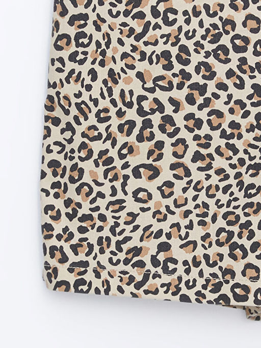 Beli Lastikli Leopar Desenli K?z ?ocuk ?ort Etek - Waikiki фото 2