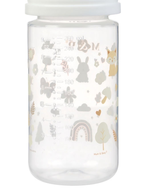 Бутылочка для кормления M&B, ШГ Ø50 мм, +3мес., 260 мл.