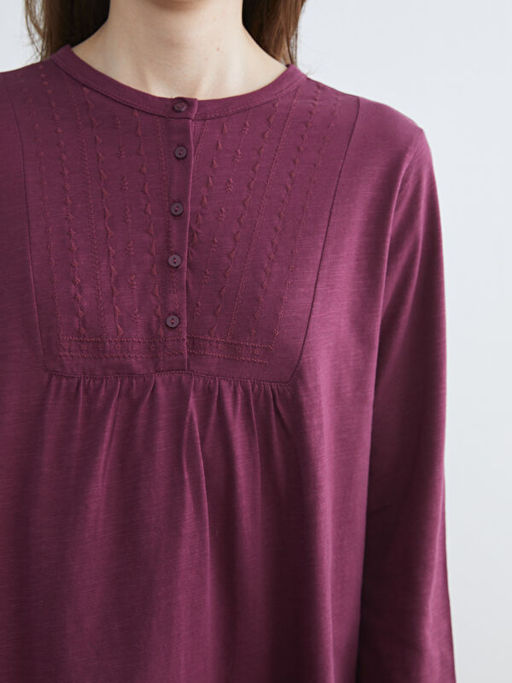 Bisiklet Yaka Nak??l? Bluz