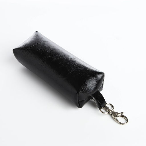 Ключница карманная, на молнии, с карабином, размер 12×5×3 см, чёрная
