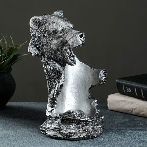 Подставка для бутылки «Медведь», 25×14×15 см, сталь