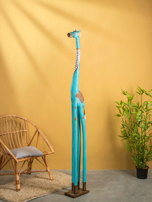 Сувенир «Жираф», 28×17×200 см, дерево, голубой