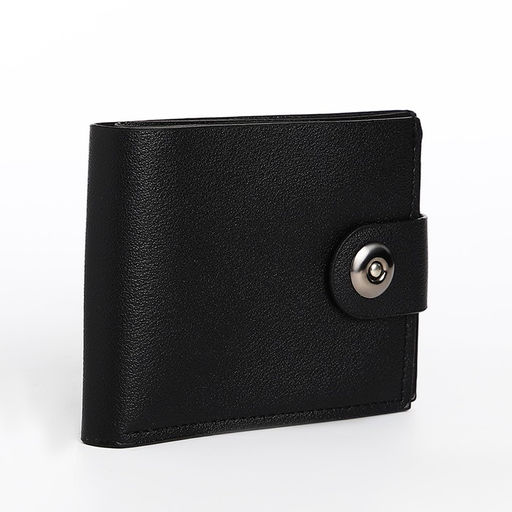 Портмоне мужское на магните, отдел для купюр, для карт, чёрное