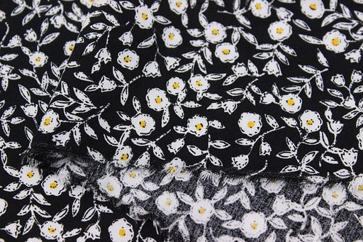 Штапель Лёгкость цв. черный, ш.1.44м, вискоза-100%, 110гр/м.кв - Купава фото 4