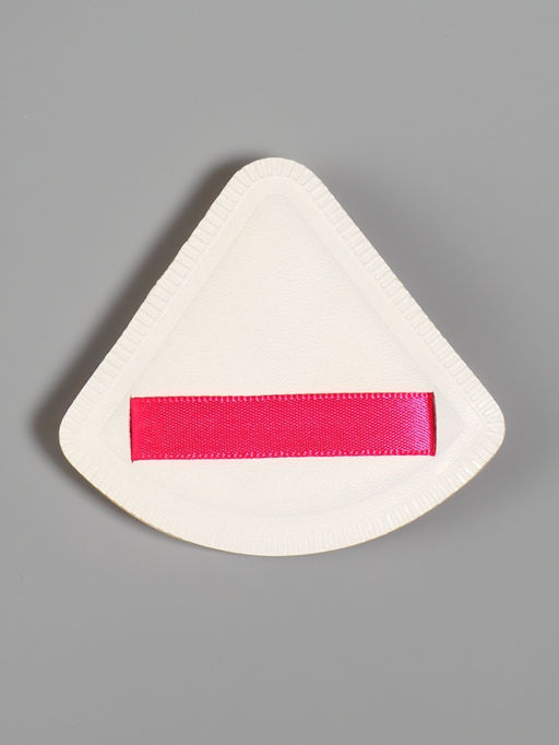 Спонж для макияжа, с держателем, d=5 см, в футляре, треугольный, бежевый