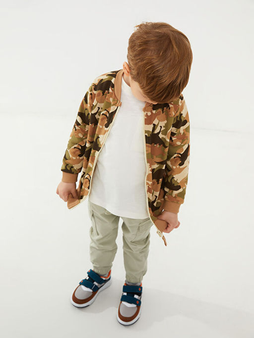 Kolej Yaka Uzun Kollu Erkek Bebek Bomber Ceket - Waikiki фото 3