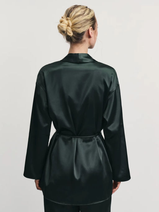 Атласное кимоно с поясом / Zarina  фото 5