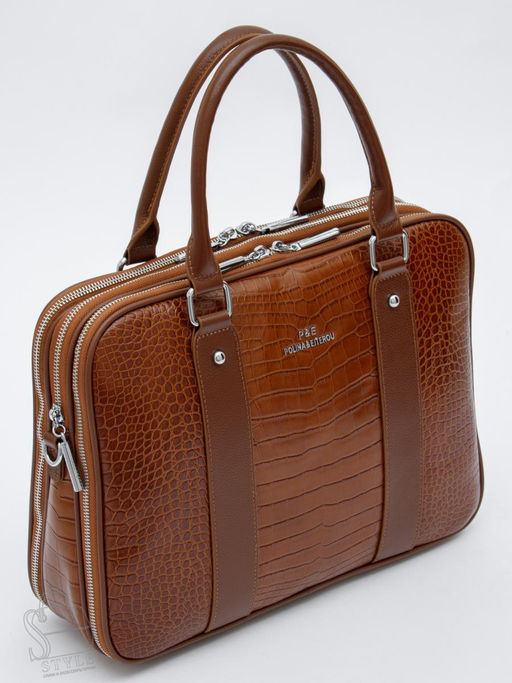 Сумка женская кожаная 2457Y caramel Polina&Eiterou