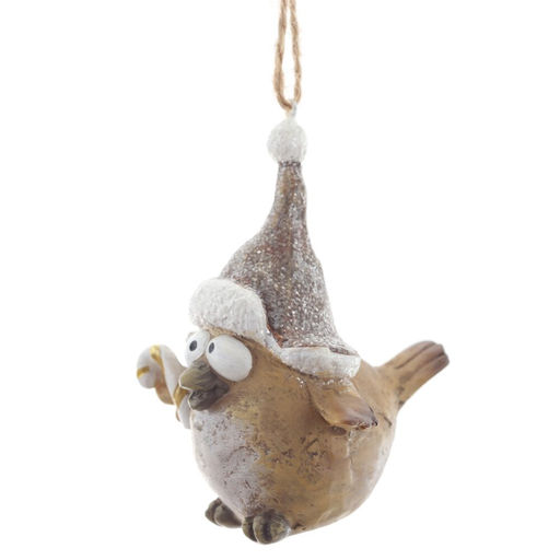 Фигурка декоративная подвесная "Птичка", L6 W7 H6 см, 2в.