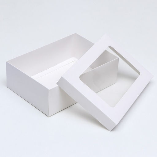 Цена за 5 шт. Коробка складная, крышка-дно, с окном, белая, 24 х 17 х 8 см - UPAK LAND фото 4
