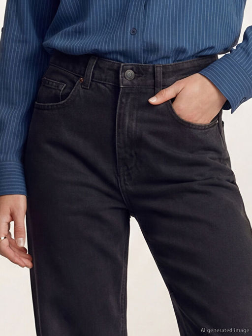 Wideleg Kad?n Jean Pantolon