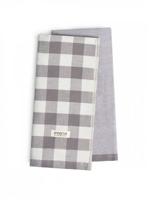 Набор кухонных полотенец 2шт 40x60 серый хлопок