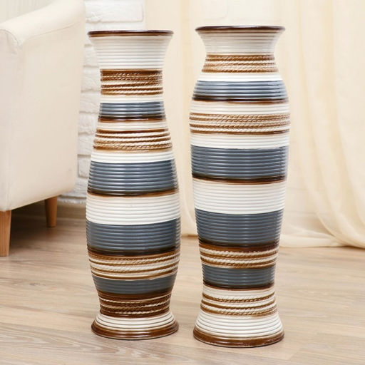 Ваза для цветов напольная «Зефир», 17×60 см, керамика, МИКС